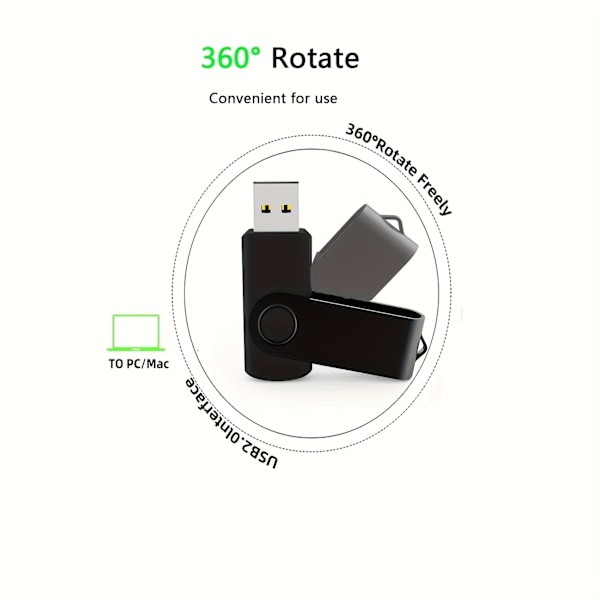 Stor kapacitet USB2.0 Metal Flash Drive U Disk 8G, 16G, 2TB, 64G, 128G, 256G, 1TB,