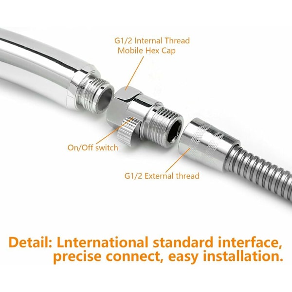 Dusjhodeavstengningsventil Flow Control Shut Off Valve Flow Messing Kran Universal Reservedel,ladacèe