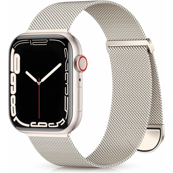 Metallrem kompatibel med Apple Watch Band 40mm 38mm 41mm Starlight-WELLNGS Starlight Starlight 38/40/41mm