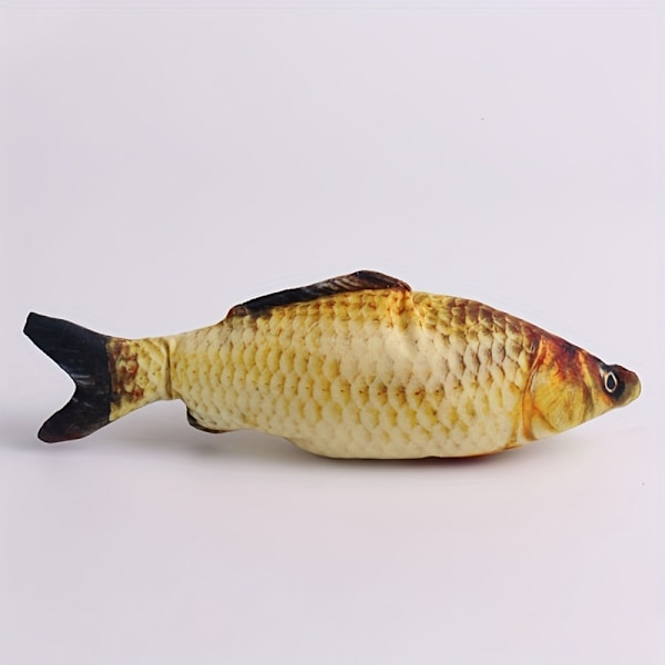1 st söt fiskdesign katt leksak plyschleksak, interaktiv leksak för katt och hundtillbehör Clown Fish