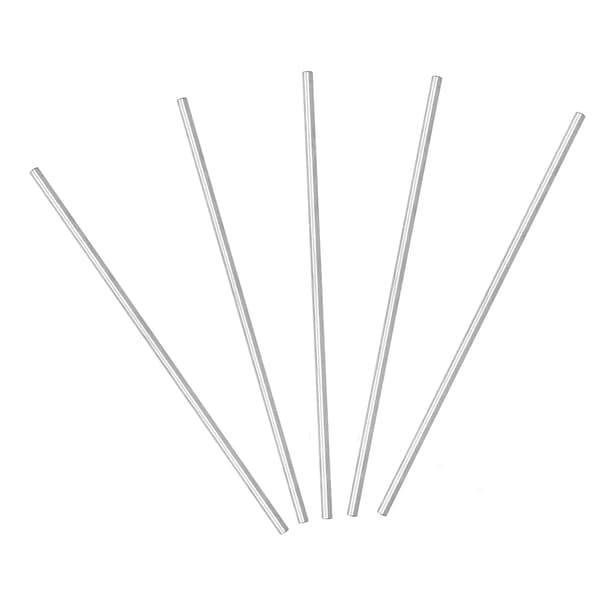 5 Bar Rustfrit Stål Rund Lige Aksel Stang 6mm Robot Legetøj Tilbehørssæt DIY4100-0006-0300