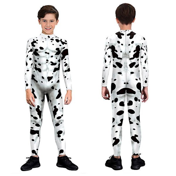 Dalmatianien Cosplay-asu aikuisille ja lapsille, eläinasu, Halloween-asu, karnevaaliasu 110 cm