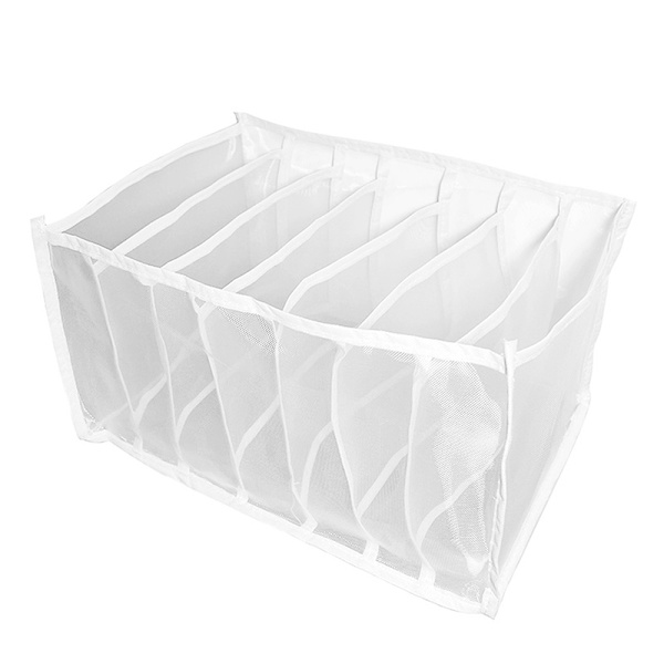 Foldbare jeans T-shirt opbevaring Tøj skuffe Skuffe hvid - på lager white 7 grids