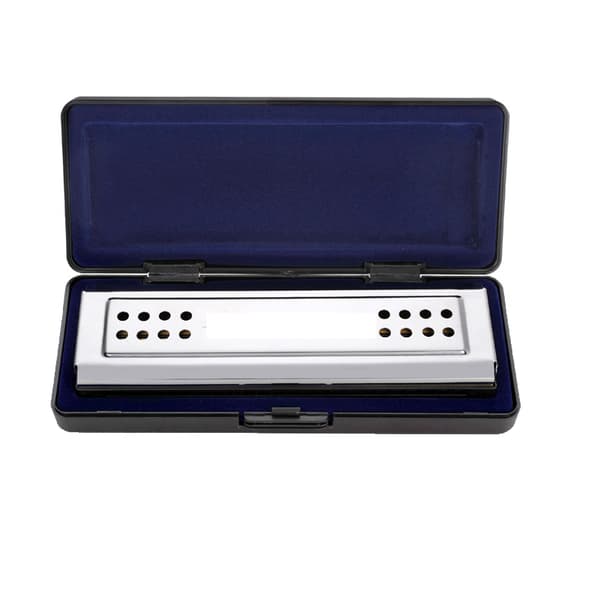 Harmonika C, 24 hullers blues harmonika C med etui til