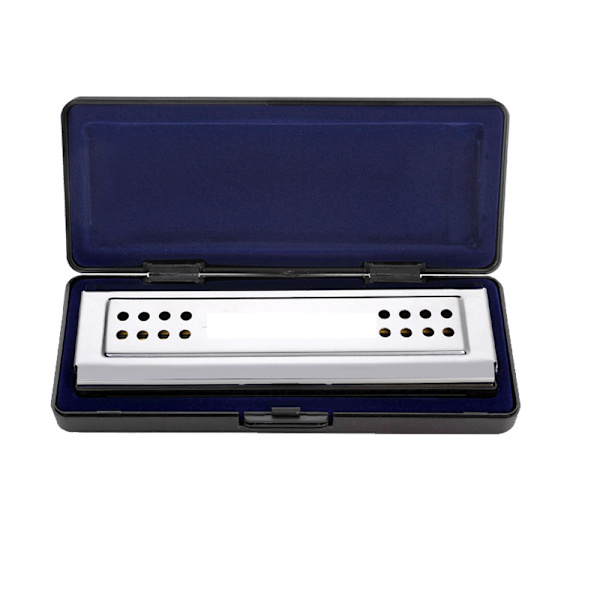 Harmonika C, 24 hullers bluesmunnspill C med etui for