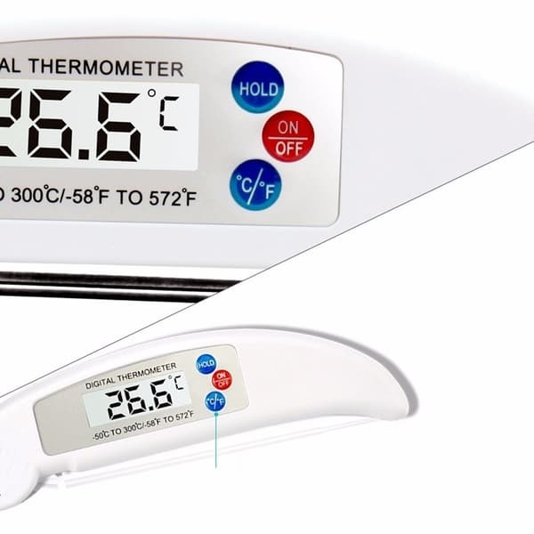 Grilltermometer - Digital termometer i hopfällbar design{BT} 100