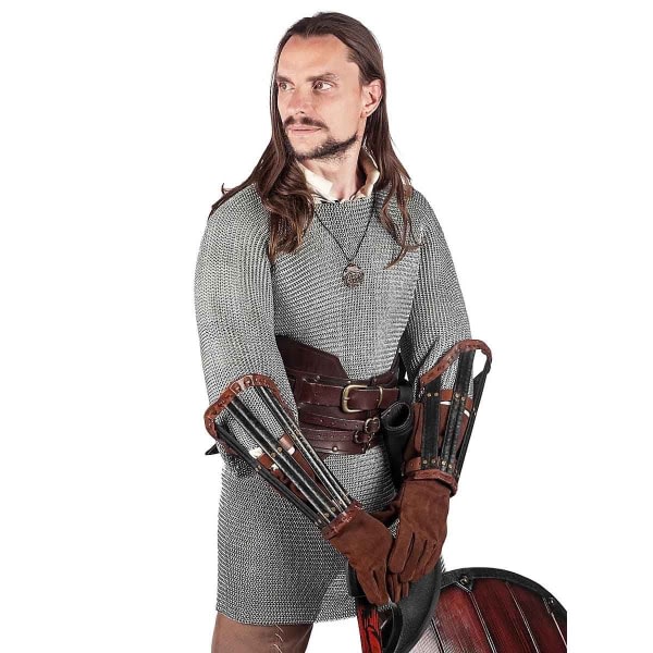 Medeltiden Vinrød vintage bredt bælte kvinder ridder rustning middelalderlig viking pirat kostumer til voksne cosplay mand smarte tilbehør tilbehør
