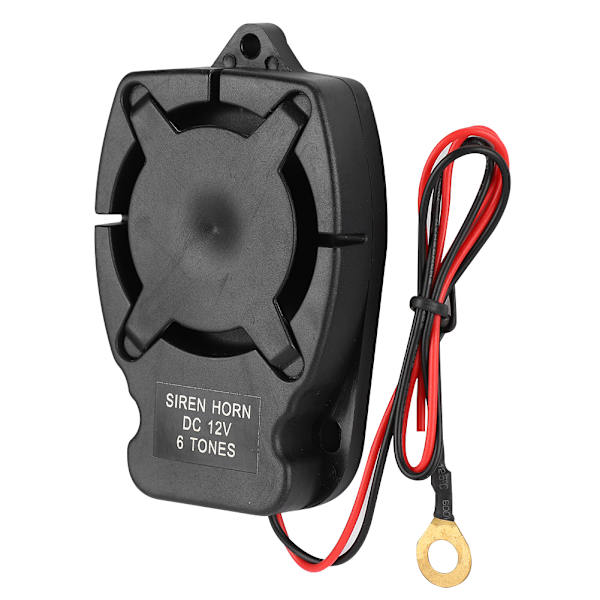 DC12V Bil Anti-tyveri Alarm Højttaler Horn 6 Lyd 110db Sikkerhedssystem Tilbehør//+