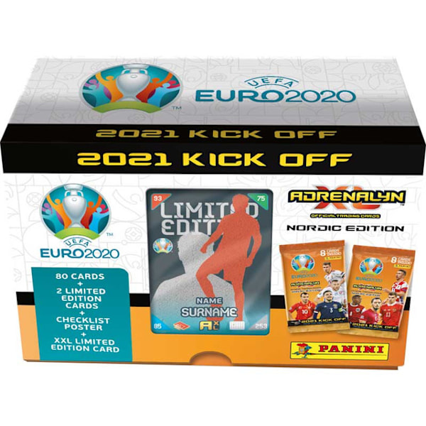 Gaveæske Fodboldkort Adrenalyn XL Euro 2021 KICK OFF
