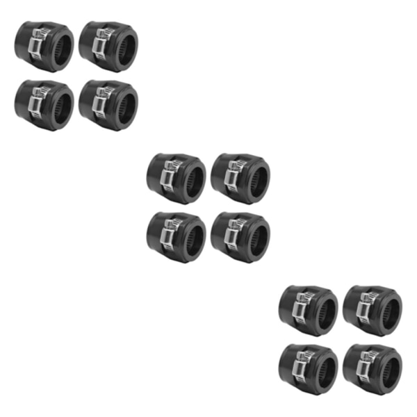1/2/3/5 4-delad aluminium slangklämma - enkel att installera svart AN8.4pcs black AN8.4pcs 3PCS