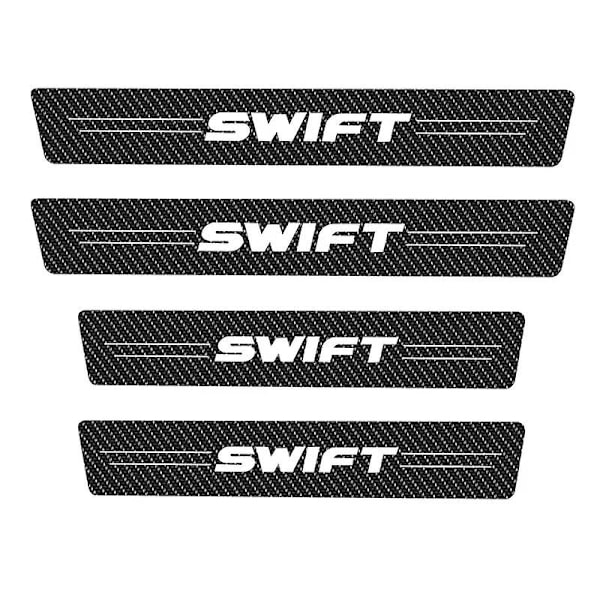 Kolfiberskydd för dörrtröskel Suzuki Swift 2005-2015 2016 bil dörr dörrtröskelskydd