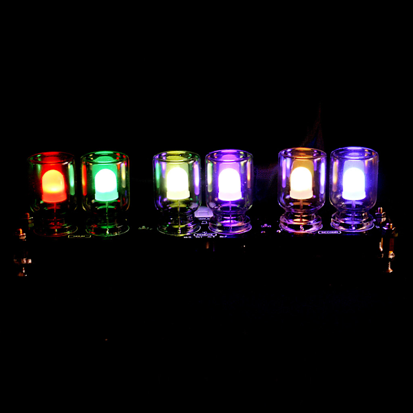 Imitera fullfärg RGB-glödrörsklocka present kreativ RGB-färgklockkit 51 SCM DIY elektroniskt kit färgglad ljusklocka
