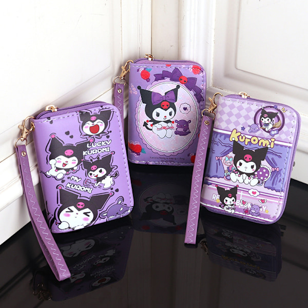 Kawaii kolikkopussi Kuromi Cartoon Anime e Printing Portable Slim 5