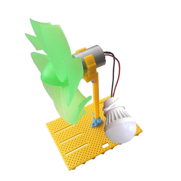 Beste DC Mini vindgenerator vindturbin 12cm vindturbin Led Diy undervisningsmodellsett