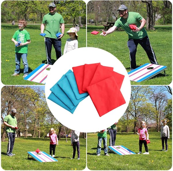 Corn Hole Game Sandbag Set, 16 påsar, majsfyllda tygpåsar, utomhusträningsutrustning (fyllning ingår ej). (BT)
