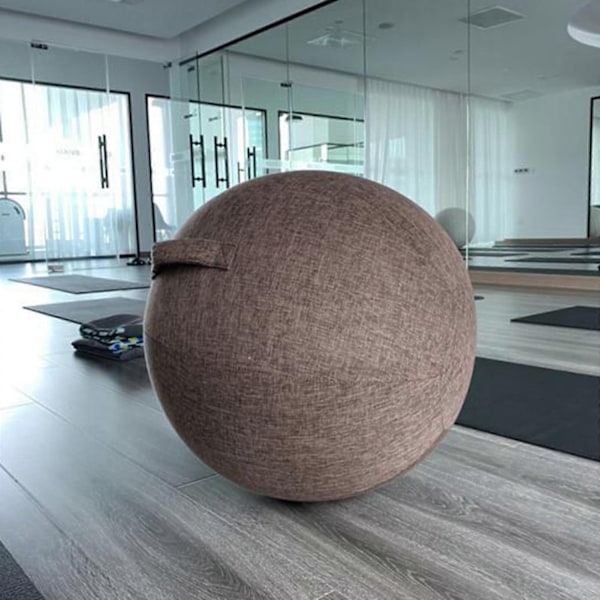 Holdbart Yoga Bold Betræk 65cm Fødsels Træning Pilates Bold Sid på en Bold Betræk Ærme med Bærehåndtag Opbevaringspose-WELLNGS Coff[qb] Coffee Cover Only, Ball NOT included