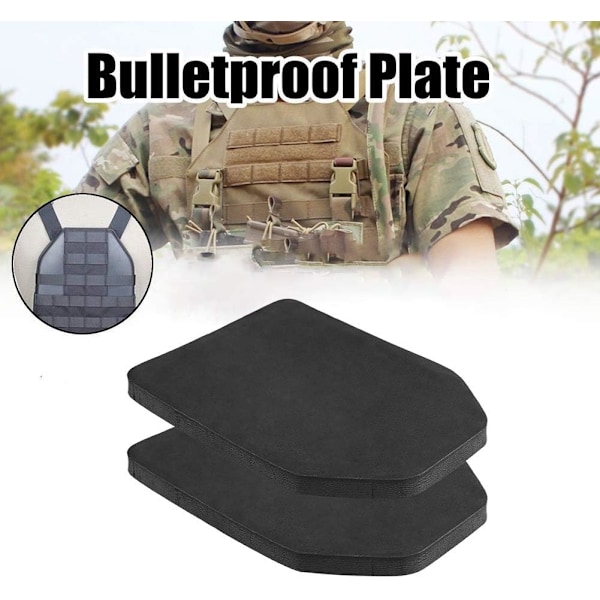 Skyddsplatta, set med 2 skyddsplattor för taktisk väst Innerplatta EVA-skum ryggsäcksinlägg för CS-spel paintball jakt Airsoft Skottsäker
