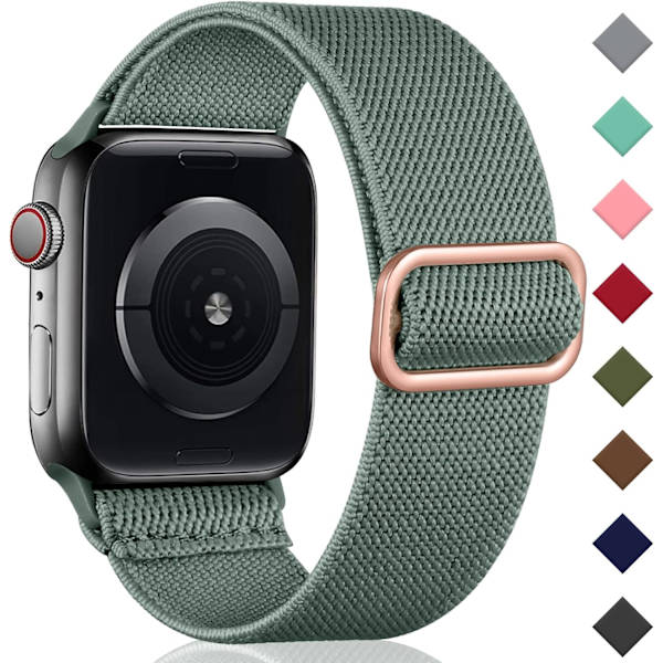Loop-rem til Apple Watch - Justerbar nylon sportsrem til iWatch SE Series 9/8/7/6/5/4/3/2/1