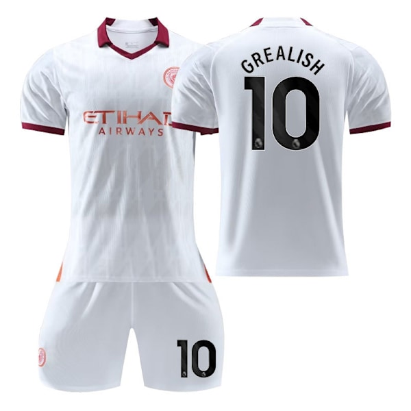 Manchester City Kids Away Kit 2023/24 10 GREALISH 10 GREALISH L