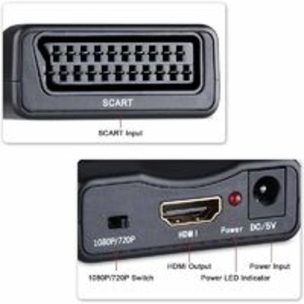 Scart HDMI -sovitin, 1080p HD Scart HDMI -muunnin yhteensopiva