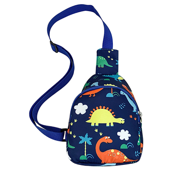 Muodin lapset crossbody-laukku söpö trendi olkalaukku vetoketjullinen laukku sarjakuva dinosaurus tulostaa lasten pink