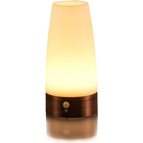 Rund Retro LED Natlampe Trådløs PIR Bevægelsessensor L