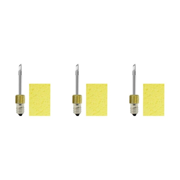 1/2/3/5 loddekolbe spids Udskiftning af loddespids gevind Spids K med svamp Tip K with sponge 3 Sets