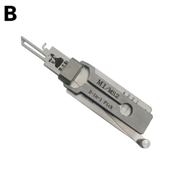 Original 2-i-1 Lishi Tool KW1,KW5,SC1,SC4,LW4,LW5,Am5,M1/MS2,NS silverB m1m2