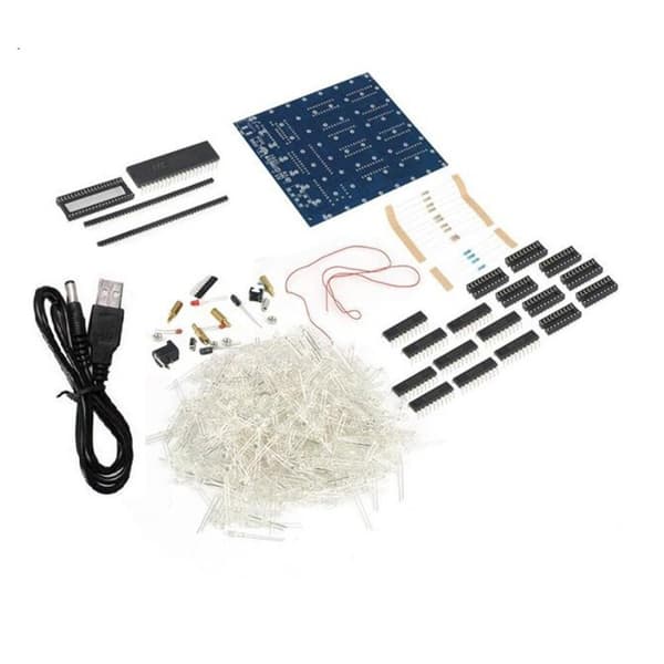 3D LED-terning-sæt DIY loddeprojekt 8x8x8 elektronisk sæt