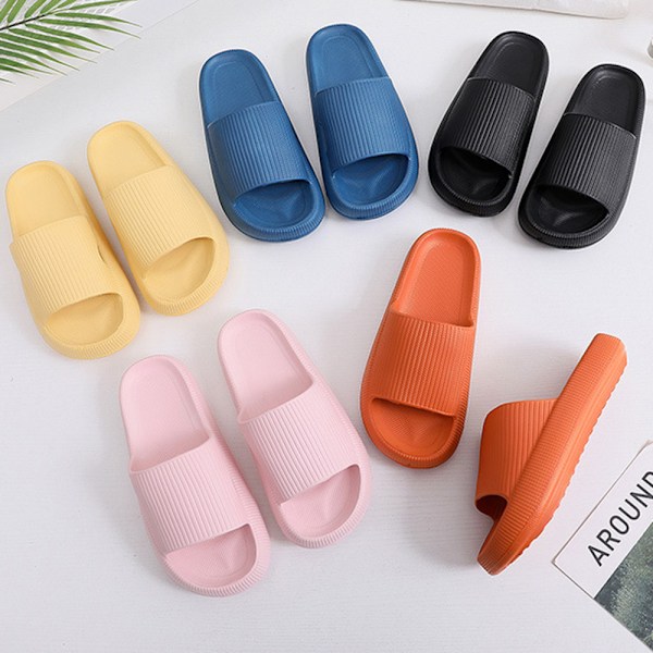 Lätta tofflor Komfort Casual Flip Flops Öppen tå Plattform Strandsandaler Orange Orange 36-37