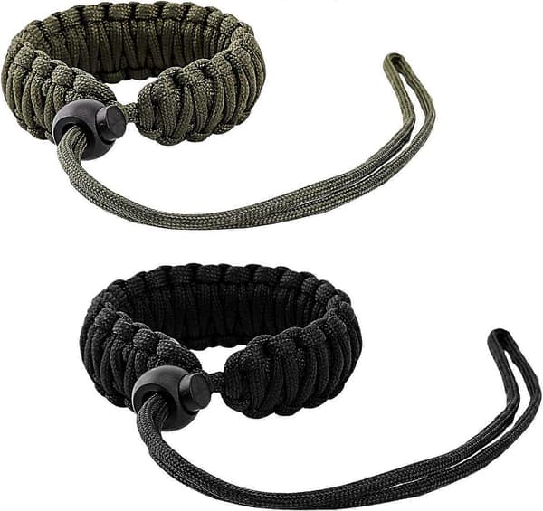 Universal Paracord Kamera Håndleddsstropp Snor Svart/Army Grønn(h})