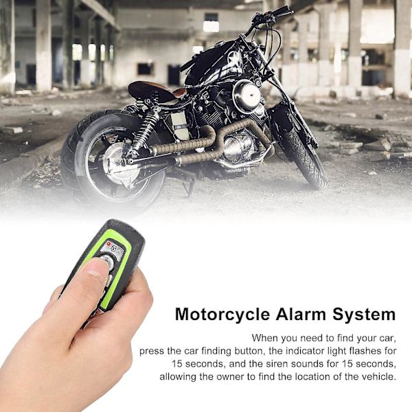 Motorcykelalarmsystem, KIMISS 12V Sikkerhedsalarmsystem Tyverisikring med 2 Fjernbetjeninger Universal til ATV Offroad-køretøj_SSDLV