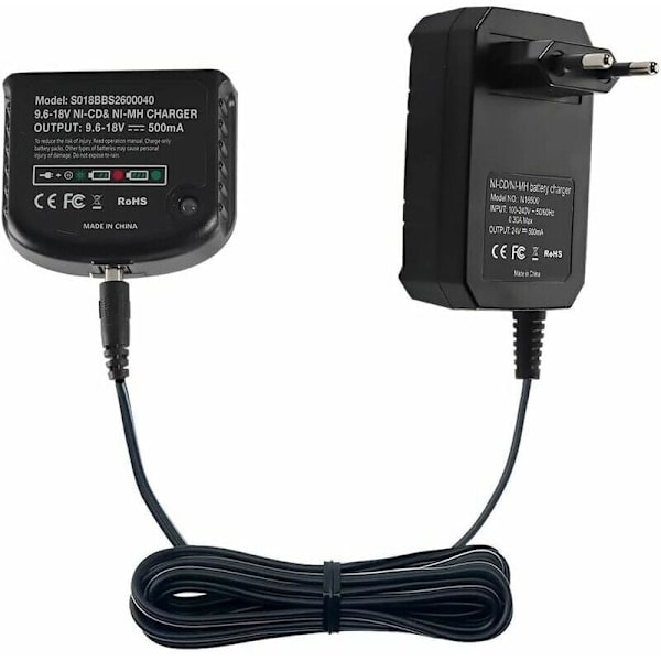 Reservedelelader kompatibel med Black & Decker 9.6V 12V 14.4V 18V Nicad Nimh batteri HPB18-OPE HPB18 HPB14 HPB12 HPB96 244760-00 A1718 FSB18—