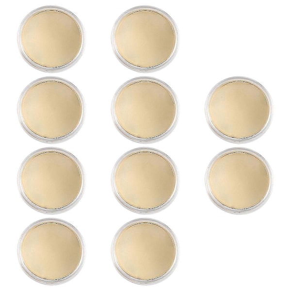 10 stk Blanke Mynter for Gravering, 40 mm i Diameter med Akrylbeskyttelsesboks (messing)