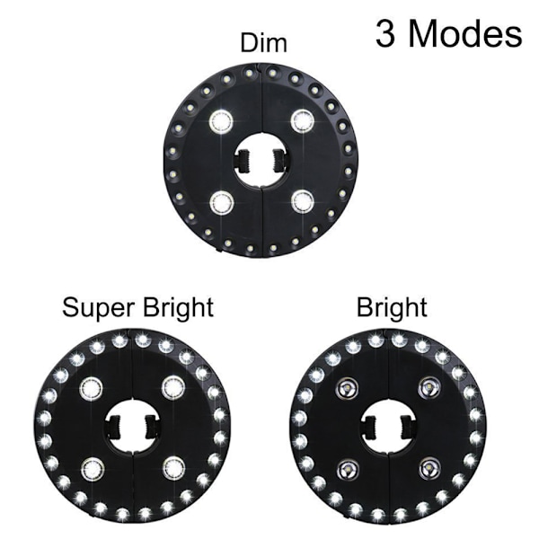 Parasolbelysning Haveparasol lys 24 LED lys 3 tilstande