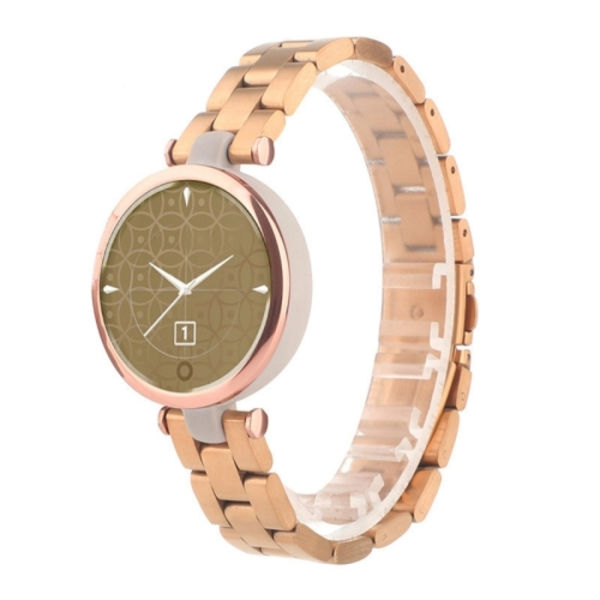 Rustfritt stål tre perler avtakbar Xiaoman klokke for hånd for Garmin Lily Rose Gold