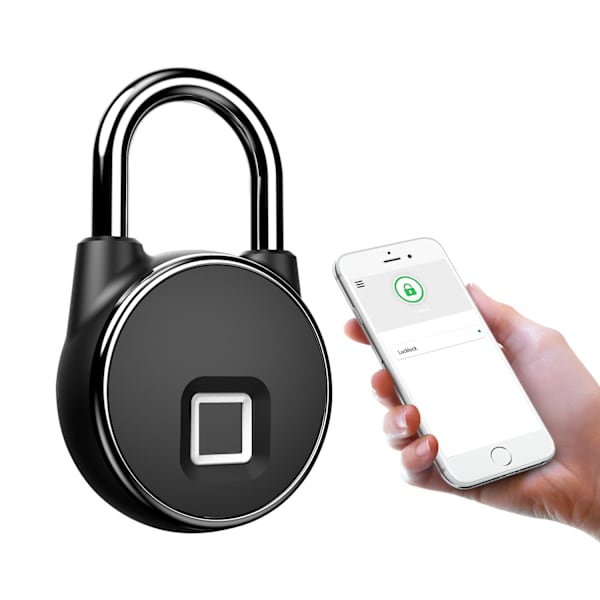Stjernelys Fingeraftryk Nøgleløs Vandafvisende Bluetooth Smart Hængeslås