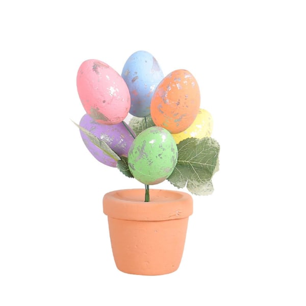 Påske 17cm Påskeæg Pot Pletter Æg Blomsterpot Udendørs Have Påske Dekoration AB170 D