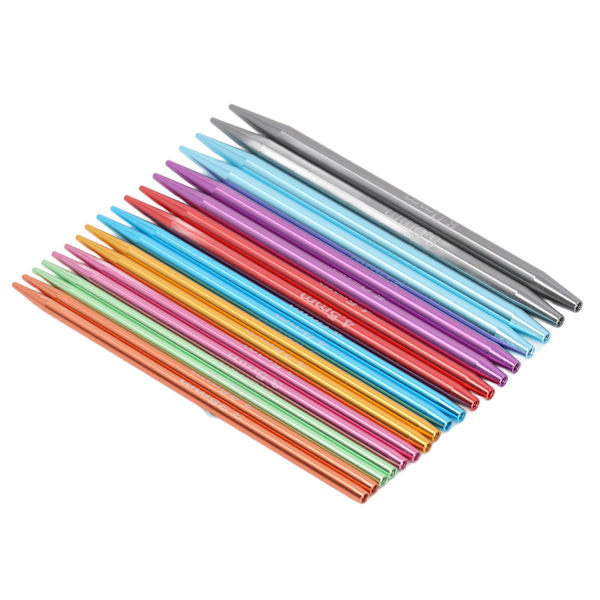 Aluminiumrundstickor, 9 storlekar, ergonomisk design, för att sticka tröjor och DIY