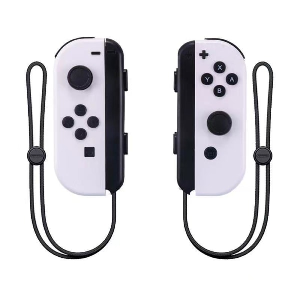 NS-switch vänster och höger handtag joycon handtag switch bluetooth handtag med fjärrväckning och handrem About white