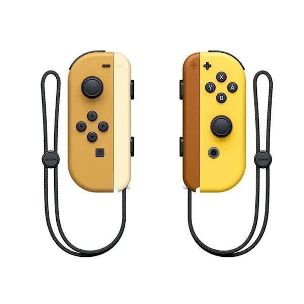 NS-switch vänster och höger handtag joycon handtag switch bluetooth handtag med fjärrväckning och handrem Brown handle
