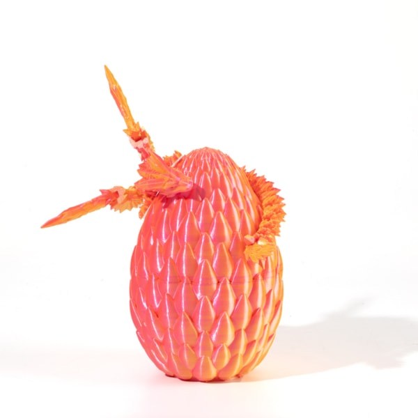 3D-tryckt flygande drakeägg set prydnad charmig mode dekorativ modell för pojke flicka kvinnor män Orange2