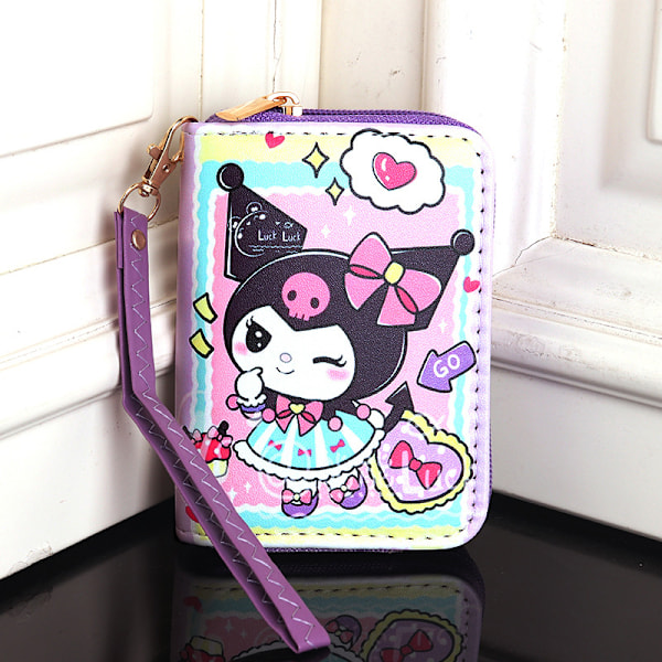 Kawaii Coin Purse Kuromi Cartoon Anime e Printing Portable Slim