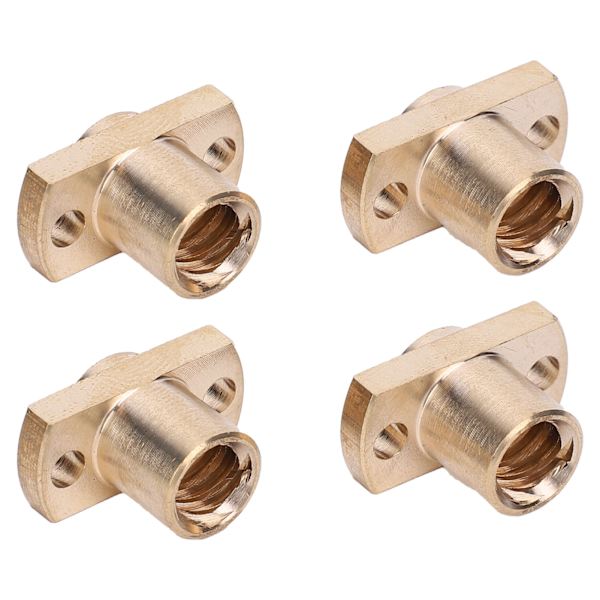 4 st Trapetsskruvmutter T8 Mässing H Flansch Hårdvara Fästelement 3D-skrivartillbehör 8mm
