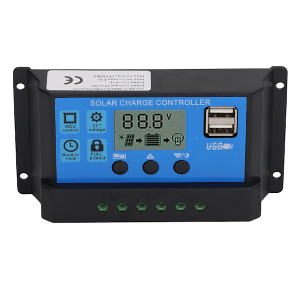 12V 24V aurinkopaneeliohjain PWM aurinkopaneeliohjain LCD-näyttö MPPT aurinkolaturin 100A