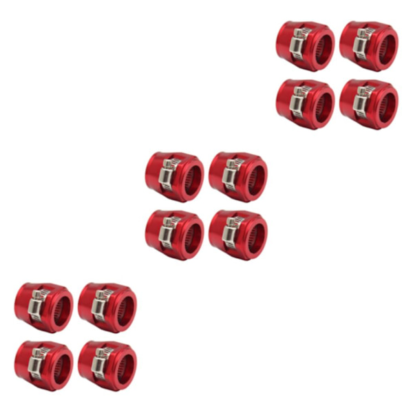 1/2/3/5 4-delad aluminium slangklämma - enkel att installera röd AN8.4pcs red AN8.4pcs 3PCS