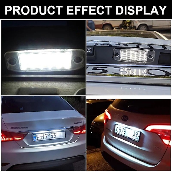 2 kpl Valkoiset LED-rekisterikilven valot Hyundai Sonata Yf I45 I40 Kona 2011-2014 2017-Up OEM 925103f000,925013s100