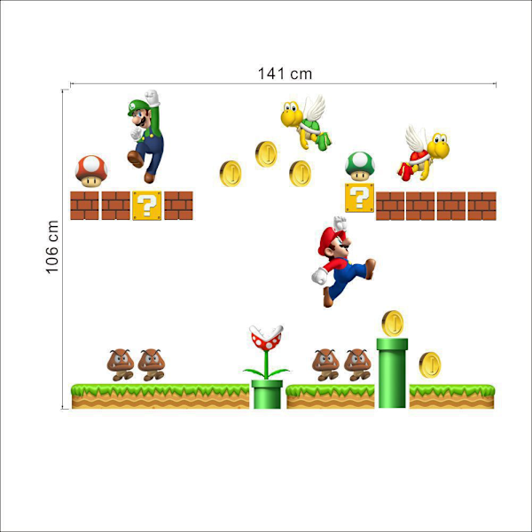 For Nintendo New Super Mario Bros Bygg en scene Skrell og stikk W