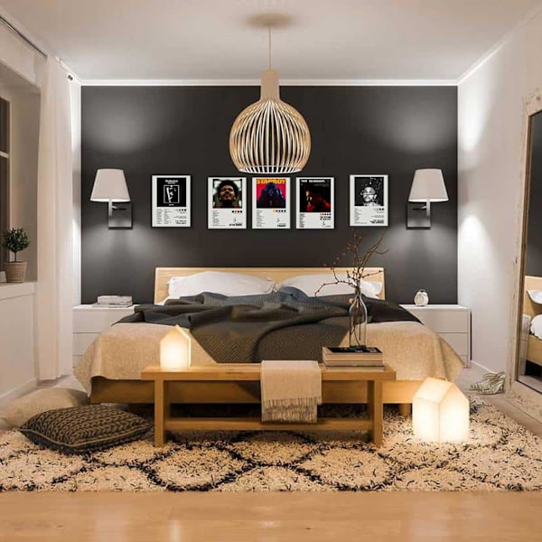 Set med 6 The Weeknd-affischer, omslag, musikposters, The Weeknd-albumomslagsmönster, konstdekoration, tryck 20 x 25 cm