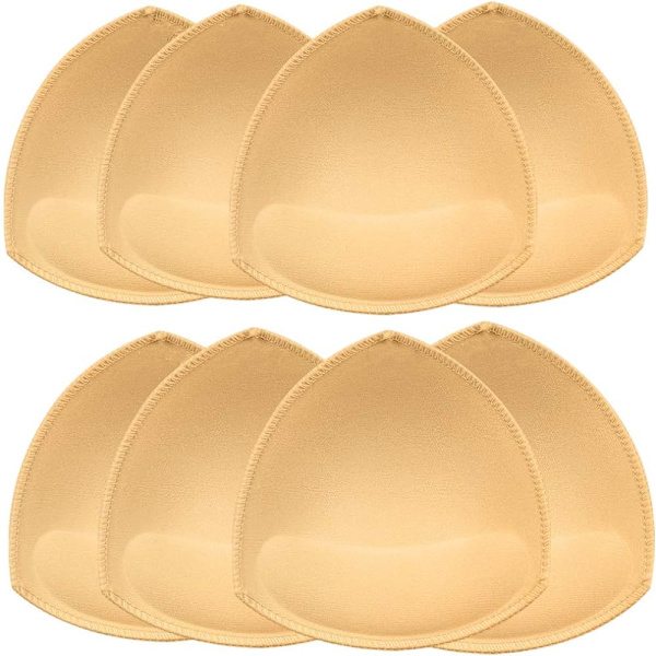 Parit Bra -tyynyt, irrotettavat urheiluliivit Kupin kolmio 4 paria Hieronta Beige 4 Pairs Massage Beige B.C